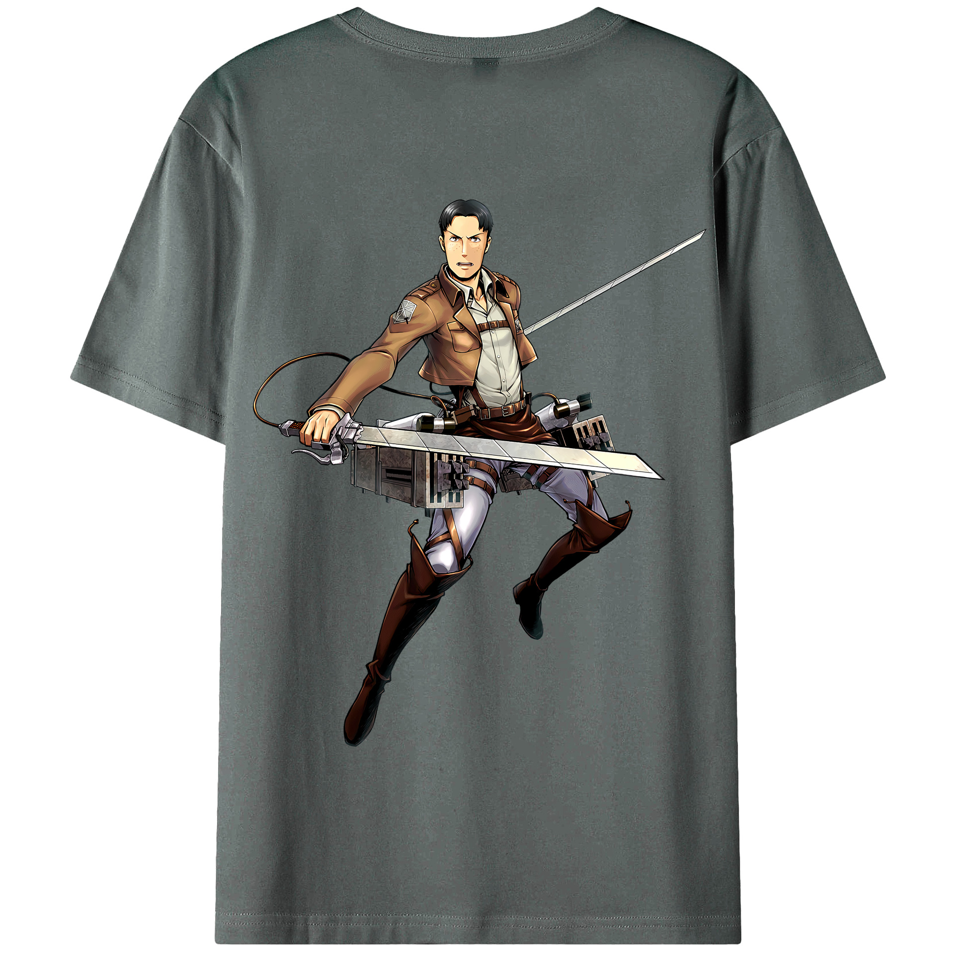 （画像用） 進撃の巨人 Attack on Titan 綿100％半袖Tシャツ（背面プリント）